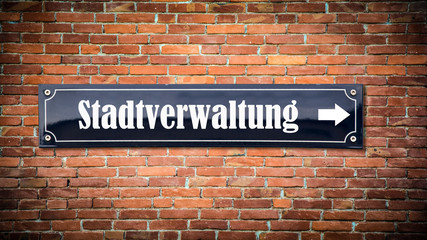 Schild 404 - Stadtverwaltung