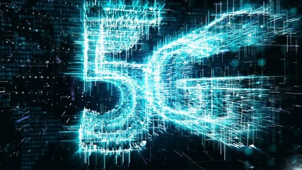 5G technology, advanced technology communication, 5th generation of technology communication.The world is spinning. - Powered by Adobe