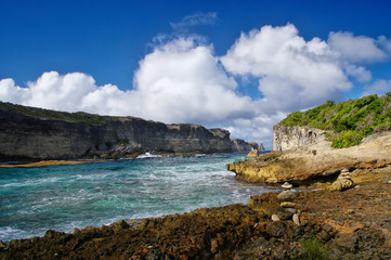 Fototapeta na wymiar View to the Pointe de la Grande Vigie in Guadeloupe, French West Indies
