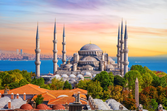 Sultan Ahmed Mosque or the Blue Mosque in Istanbul, one of the most famous Turkish sights