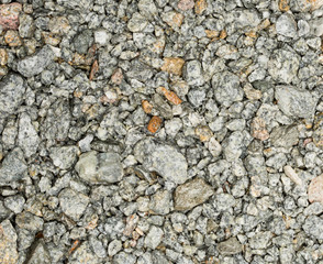 Vue gros plan d'une texture de pierre et gravier gris clair et gris foncé
