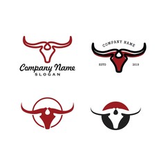 Set Bundle Simple Line Buffalo logo vector icon. bull fight bison with mountain on head face. Silhouette art classic modern look. shirt cloth apparel graphic, game, smart phone app, brand. Quiet, calm