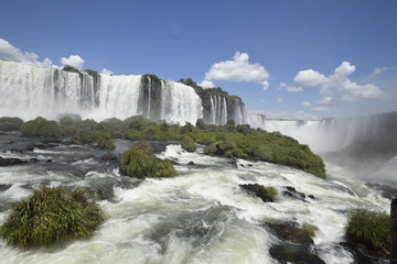 View over the Iguazu falls in Brazil/Argentina