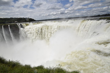 Detailed view of the Iguazu falls