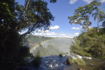 Detailed view of the Iguazu falls