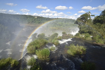 Detailed view of the Iguazu falls