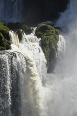 Detailed view of the Iguazu falls