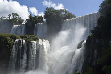 Detailed view of the Iguazu falls