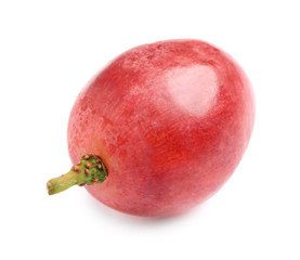 Fresh ripe juicy pink grape isolated on white
