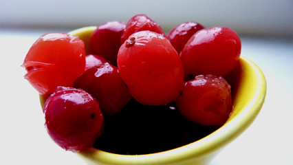 cherries in a bowl