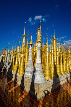 Shwe Indein Pagodas near Inle lake (Myanmar)