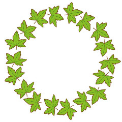 Seamless background with green leaves