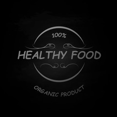 Care chalk emblem written on a blackboard