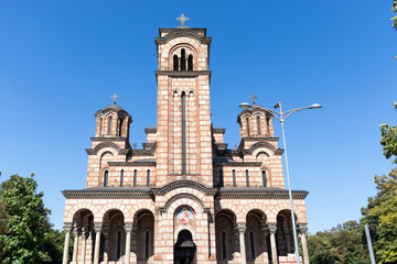 Church of Saint Mark at the center of city of Belgrade, Serbia