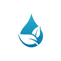 water leaf logo template