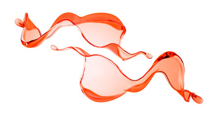 Splash fluid. 3d illustration, 3d rendering.