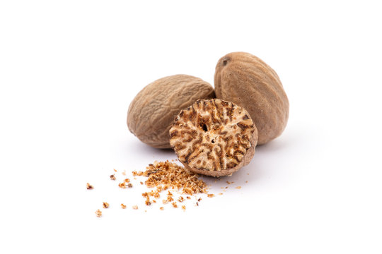 nutmeg isolated on white background