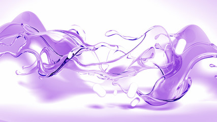 Elegant, beautiful abstract background with elements, studio, pedestal, minimalism. 3d illustration, 3d rendering.