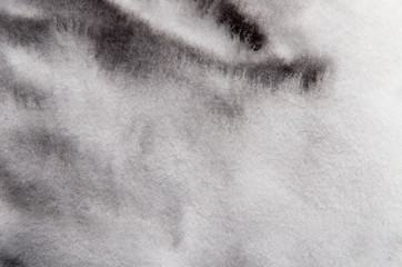 Gray abstract background in watercolor