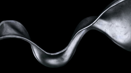 Splash fluid. 3d illustration, 3d rendering.