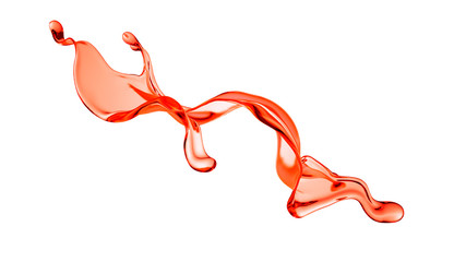 Splash fluid. 3d illustration, 3d rendering.