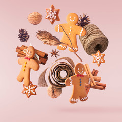 Christmas holiday conception. High resolution image. Levitation concept