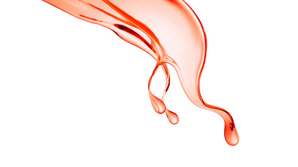 Splash fluid. 3d illustration, 3d rendering.