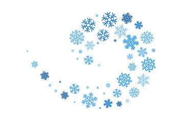 Christmas decoration. Swirl line from snowflakes. Winter holiday design element.