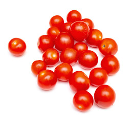 Cherry tomatoes on a white background, isolate