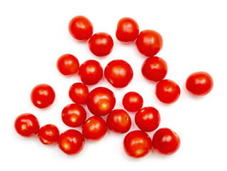 Cherry tomatoes on a white background, isolate