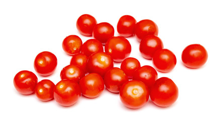 Cherry tomatoes on a white background, isolate