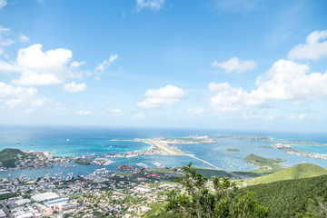 High view of st.maarten airport