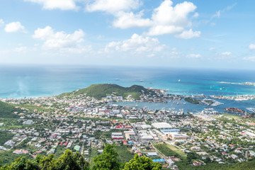 Panaromic view of the beautiful island of st.maarten