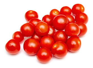 Cherry tomatoes on a white background, isolate