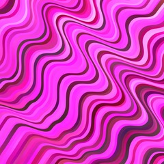 Light Pink vector pattern with curved lines.