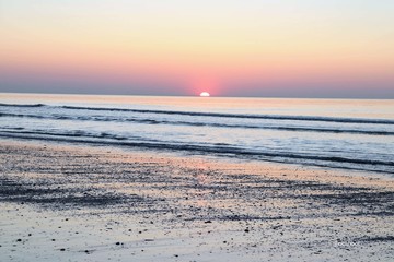 coucher de soleil a la plage
