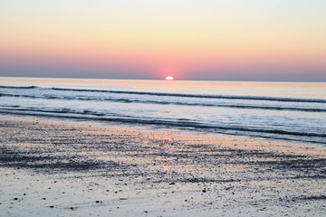 coucher de soleil a la plage