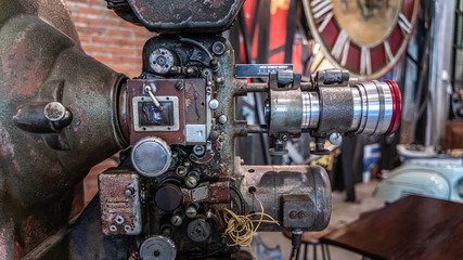 Old Video Camera With Tripod