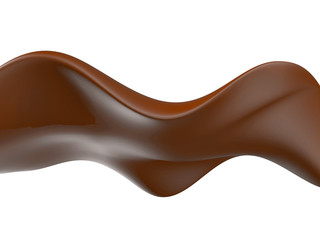 Shiny sweet chocolate liquid splash.