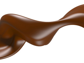 Shiny sweet chocolate liquid splash.