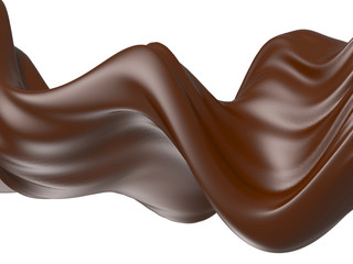 Shiny sweet chocolate liquid splash.