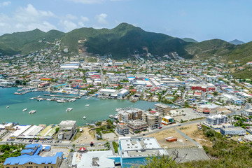 Overview of simpson bay st.maarten post hurricane Irma