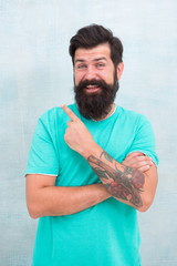 Barber and hairdresser services. Bearded man with stylish mustache. Barber concept. Masculinity and...