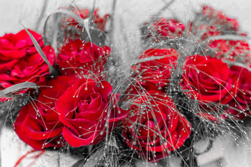 Bukiet róż w jednym kolorze
