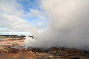 Fototapeta na wymiar Hochtemperaturgebiet auf der Reykianes-Halbinsel, Island