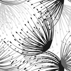 Abstract dandelion seamless for print design. Vector design illustration. Flower seamless pattern. Background decoration. Decorative floral pattern