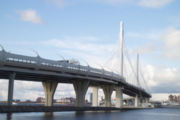 transport overpass on an autumn day