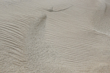 Result of wind game with sand at seashore