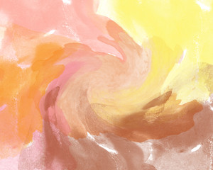 Fototapeta premium Autumn watercolor abstraction with swirling patterns.