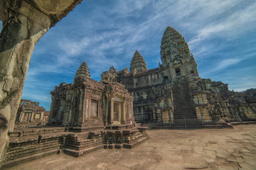 Naklejka premium Angkor Wat Art in Siem Reap Province in Cambodia